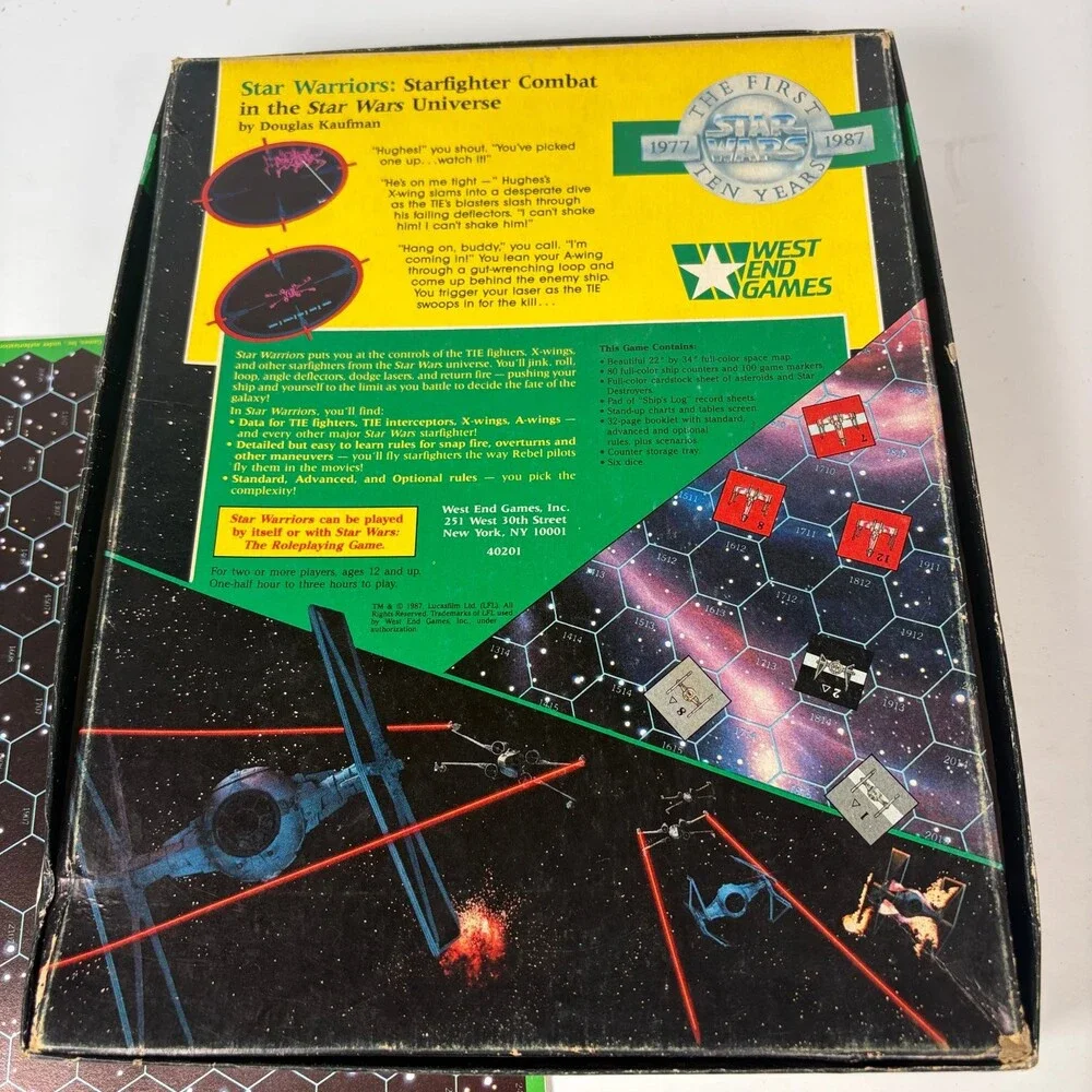 Vintage Star Wars Star Warriors Board Game West End Games 1987 (Incomplete)
